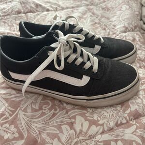 Vans Black Sneakers with White Laces